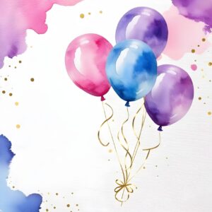 Balloons and confetti